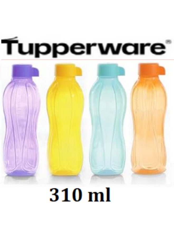 Tupperware Original Aquasafe Water Bottle 310 ML multicolour 4 Pcs. - Image 1